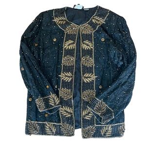 413 nagpal inc beaded blazer L